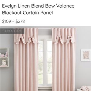 Pottery Barn Kids Pink Blackout Panel 96 inches